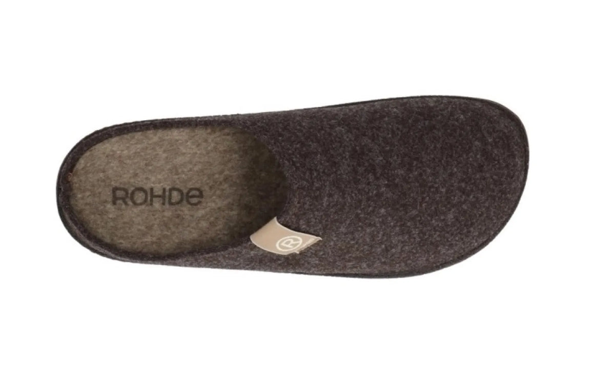ROHDE ROHDE 6782/72 Mocca bruine herenpantoffel met uitneembaar voetbed
