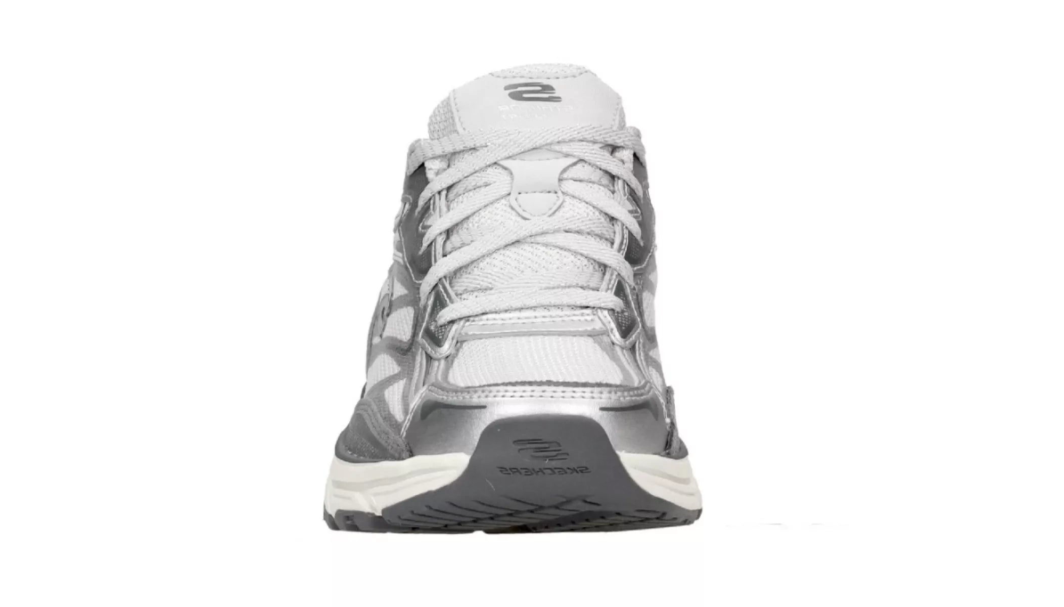 Vooraanzicht Skechers 150710 Stamino Sport damessneaker in zilver