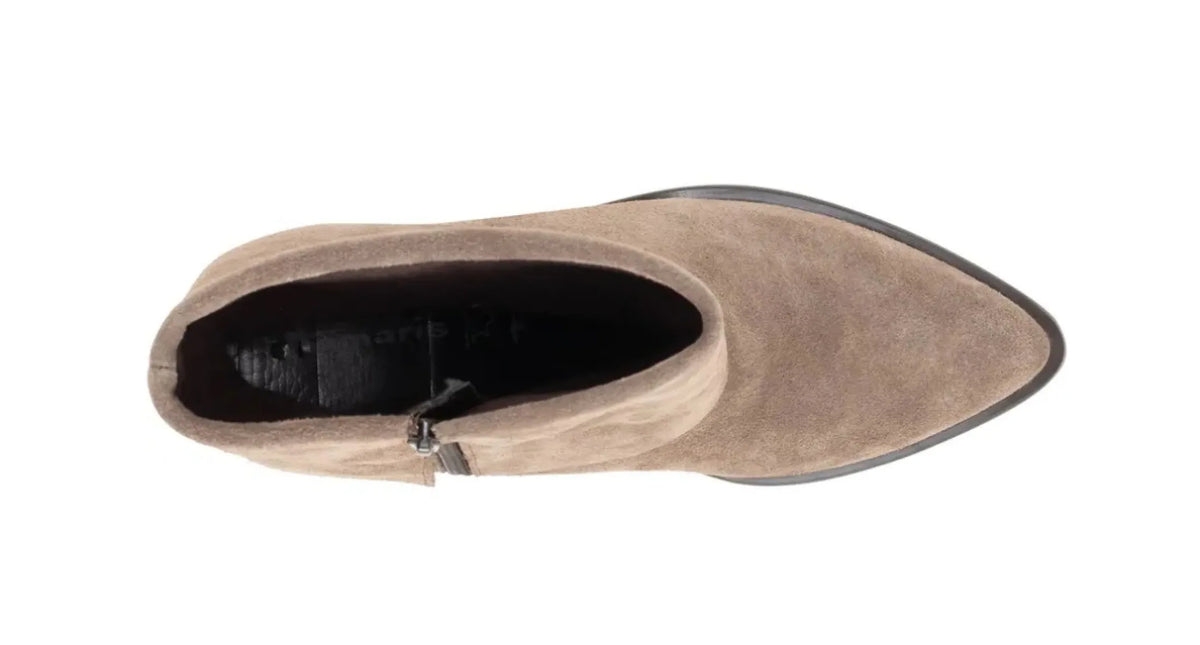 TAMARIS TAMARIS 25024-47 341 Taupe suede laarzen met omslag