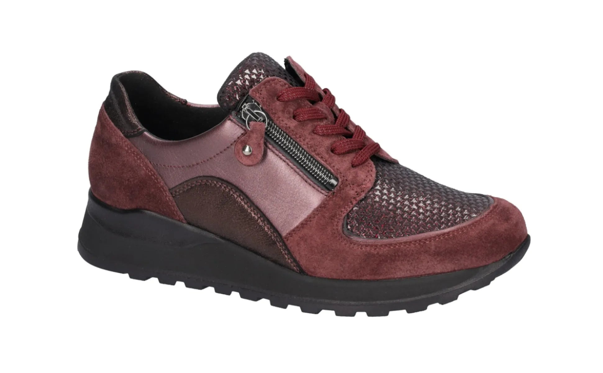 WALDLAUFER WALDLAUFER H64007 604 020 Bordo nubuck en stretchmateriaal