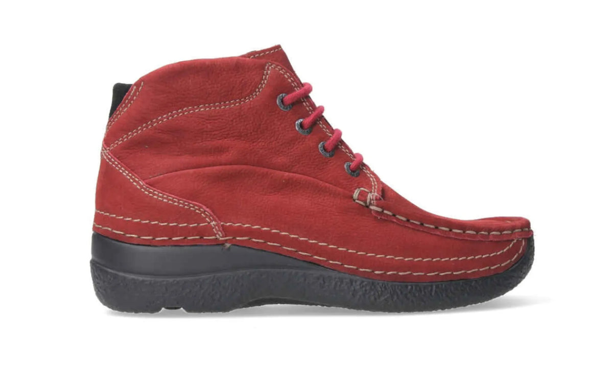 WOLKY WOLKY ROLL SHOOT 06242 11553 Cherry Red nubuck damesschoenen