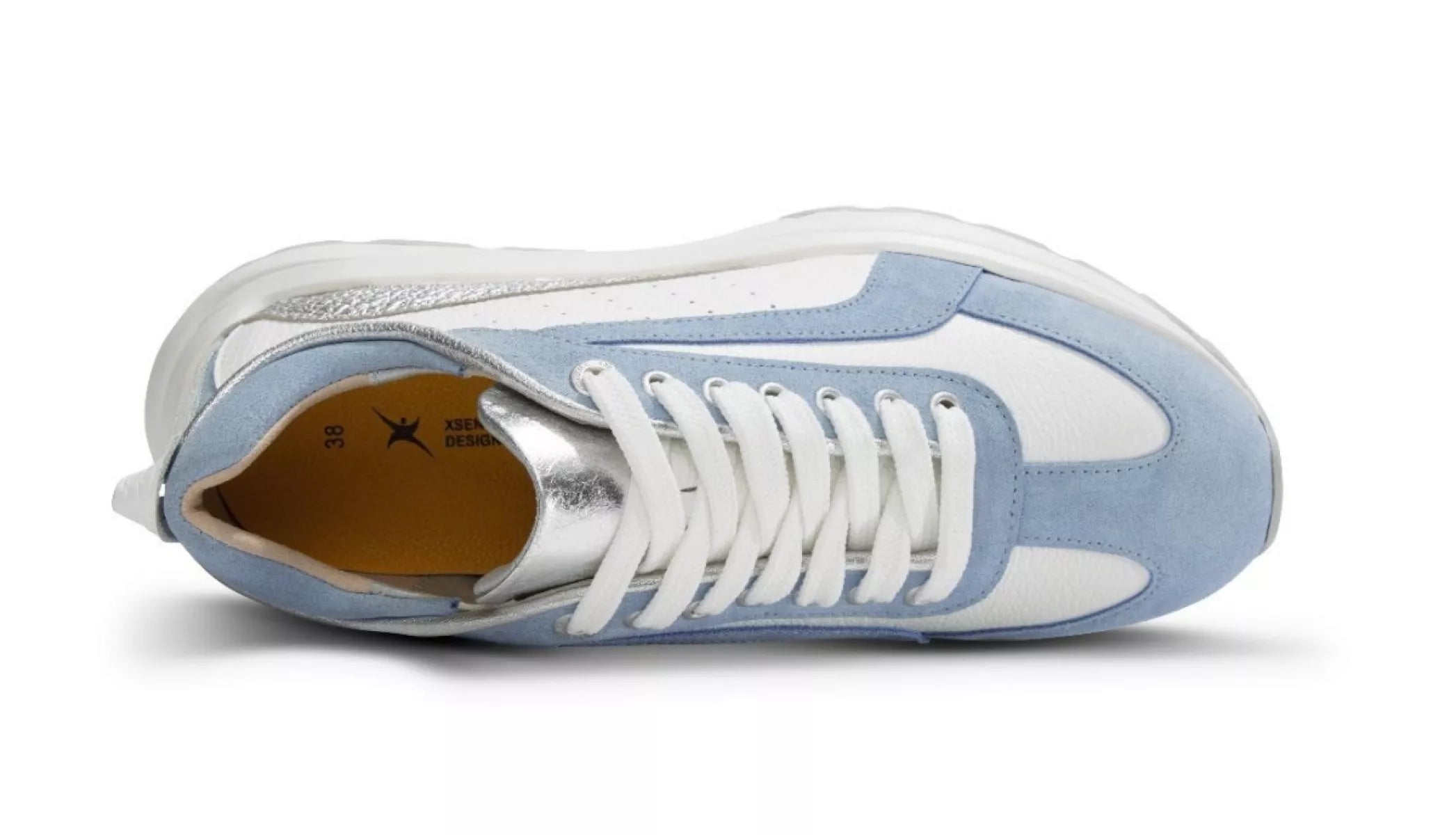 Bovenaanzicht van Xsensible 33013 Bailey in Light Blue met uitneembaar voetbed