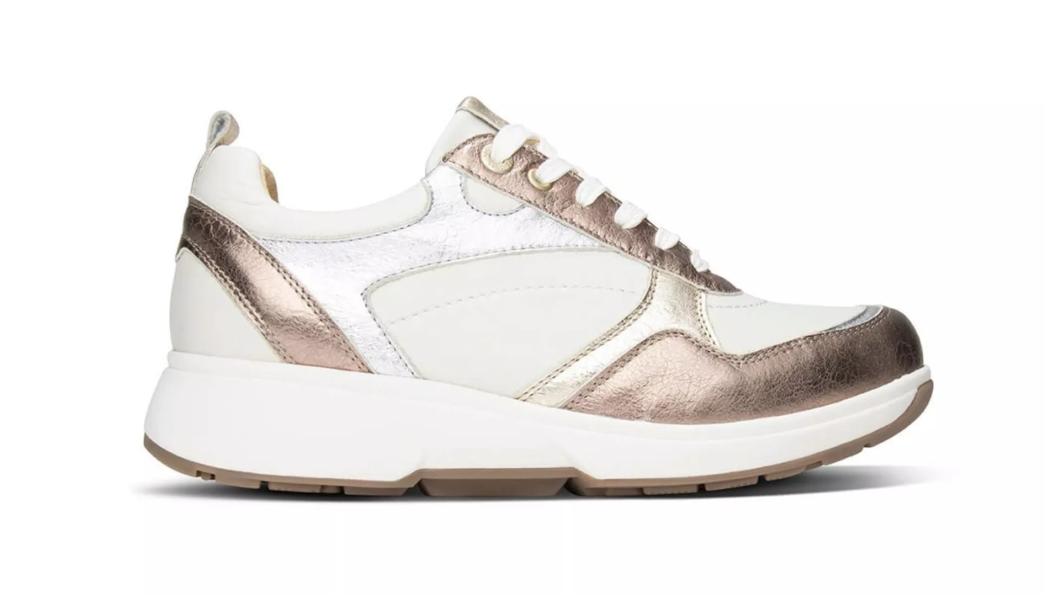 Xsensible 30230 Pula damesschoen in Brons Combi, zijaanzicht van comfortabele sneaker